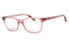 Under Armour Ua5012 Rectangular Plastic Frame Eyeglasses In Pink