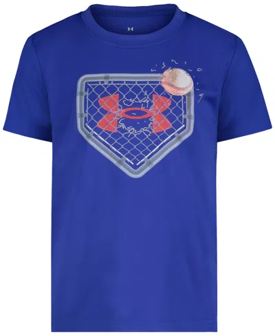 Under Armour Kids' Under Amour Toddler & Little Boys Tech Baseball Fence Graphic T-shirt In Team Royal