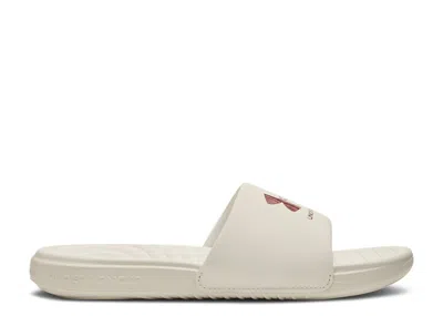 Under Armour Wmns Ansa Fixed Slide 'ivory Red Fusion' In White