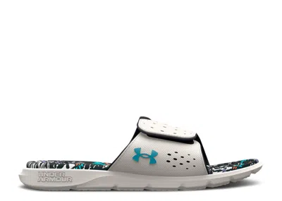 Under Armour Wmns Ignite 7 Graphic Footbed Slide 'grey Mist Floral' In Gray