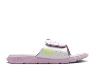 Under Armour Wmns Ignite Pro Slide 'distant Grey Purple Ace' In Gray