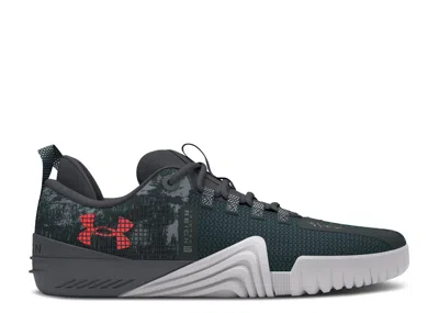 Under Armour Wmns Tribase Reign 6 'pitch Grey Rush Red Camo' In Gray