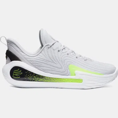 Under Armour Curry 12 'gravity' Unisex Basketball Shoes Halo Gray In Grey/black/volt