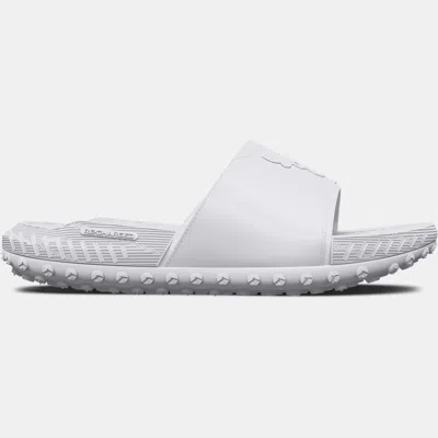 Under Armour Unisex Project Rock 3 Slides White