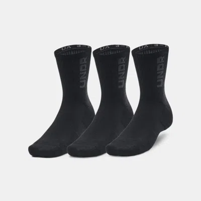 Under Armour Unisex    3-maker 3-pack Mid-crew Socks Black