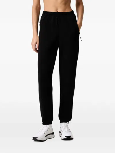 Under Armour Unstoppable Fleece Gym Logo-print Track Pants In Black