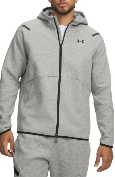 Under Armour Mens  Unstoppable Fleece Full-zip Hoodie In Black/mod Grey