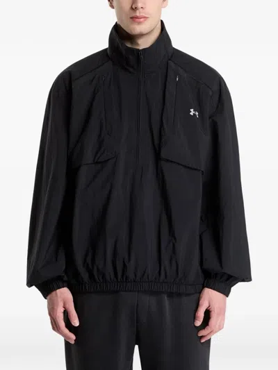 Under Armour Unstoppable Logo-print Quarter-zip Jacket In Blue