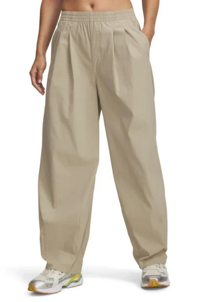 Under Armour Unstoppable Pleated Pants In Neutral