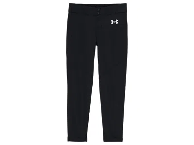 Under Armour Utility Baseball Pants (big Kids) Boy's Casual Pants Black/white : Xs (7 Big Kid), Polyester