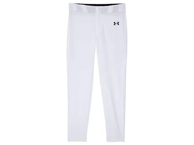 Under Armour Utility Baseball Pants (big Kids) Boy's Casual Pants White/black : Xs (7 Big Kid), Polyester In Brown