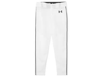 Under Armour Utility Baseball Pants Pipe (big Kids) Boy's Casual Pants White/black/black : Xs (7 Big Kid), Polyes
