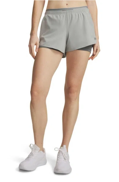 Under Armour Vanish 2-in-1 Athletic Shorts In Gray