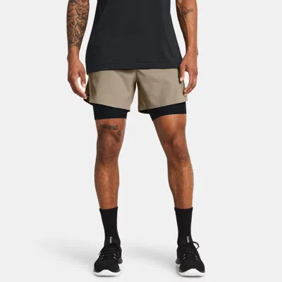 Under Armour Vanish Elite 2-in-1 Shorts Für Herren Timberwolf Taupe In Gold