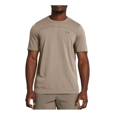 Under Armour Vanish Elite Seamless Wordmark T-shirt 'light Brown' In Neutral
