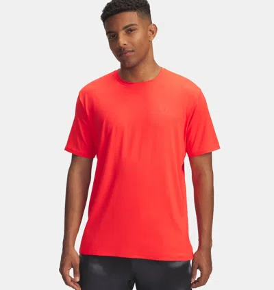 Under Armour Vanish Energy T-shirt Men Racer Red Short Sleeve Active Dsgl121 In Orange