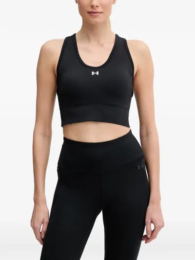 Under Armour Vanish Racerback Logo-print Sports Bra In Black