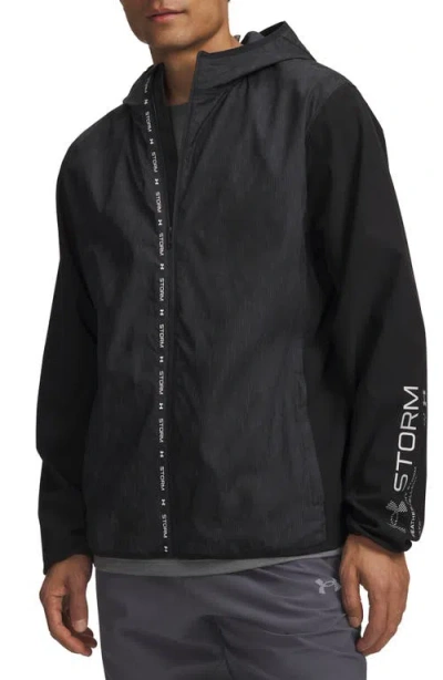 Under Armour Velociti Storm Water Repellent Performance Jacket In Black