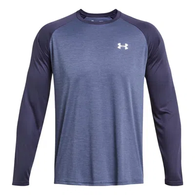 Under Armour Velocity Long Sleeve T-shirt 'tempered Steel' In Blue