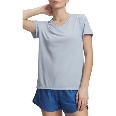 Under Armour Velocity Solid V-neck T-shirt In Blue Calm