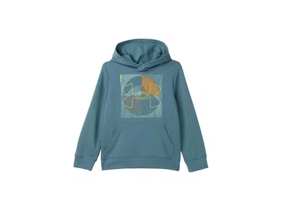 Under Armour Vertix Hoodie (big Kid) Boy's Workout Jasper Blue : Sm (8 Big Kid), Cotton/fleece/polyester In Green