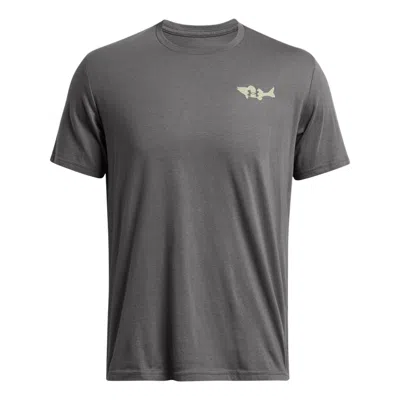 Under Armour Walleye Graphic T-shirt 'grey' In Black