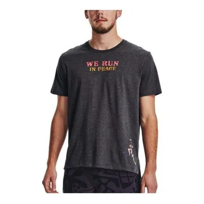 Under Armour We Run In Peace T-shirt 'washed Black'