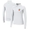 UNDER ARMOUR UNDER ARMOUR  WHITE ARNOLD PALMER INVITATIONAL T2 GREEN QUARTER-ZIP PULLOVER TOP