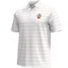 UNDER ARMOUR UNDER ARMOUR  WHITE ARNOLD PALMER INVITATIONAL T2 GREEN TRACE STRIPE POLO