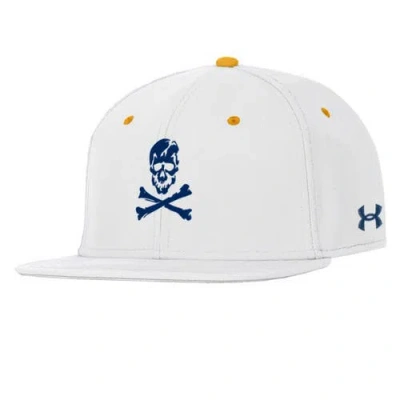 Under Armour White Navy Midshipmen Jolly Rogers Alternate Baseball Fitted Hat
