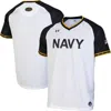 Under Armour White/navy Navy Midshipmen Replica Full-button Baseball Jersey