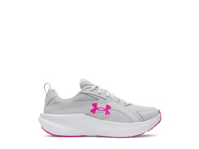 Under Armour Grade School Charged Assert 11 (big Kid) Girl's Shoes Halo Gray/halo Gray/rebel Pink : 5.5 Big Kid W