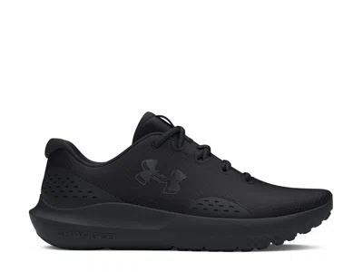 Under Armour Wide Width Charged Surge 4 Running Shoe In Black