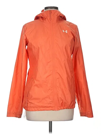 Pre-owned Under Armour Windbreaker Jacket In Orange