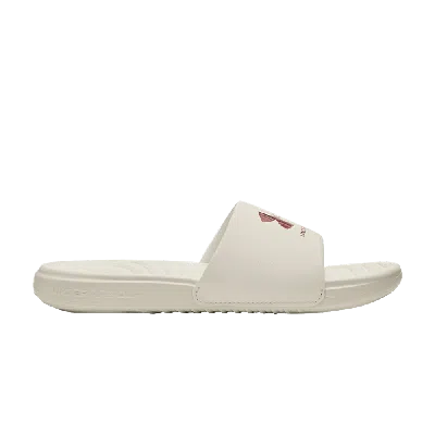 Pre-owned Under Armour Wmns Ansa Fixed Slide 'ivory Red Fusion' In Cream