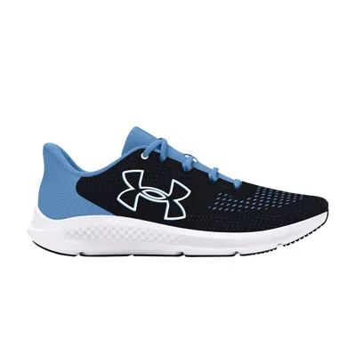 Pre-owned Under Armour Wmns Charged Pursuit 3 'big Logo - Black Horizon Blue' | Women's Size 6