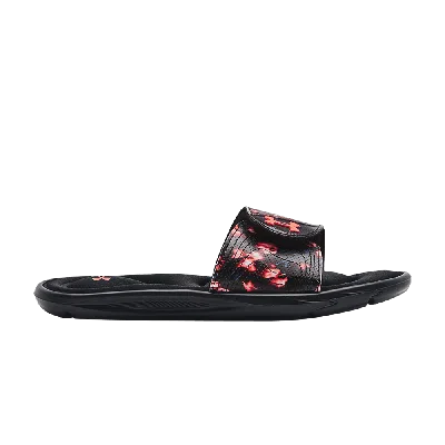 Pre-owned Under Armour Wmns Ignite 6 Graphic Strap Slide 'black Afterglow'