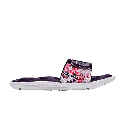 Pre-owned Under Armour Wmns Ignite 6 Graphic Strap Slide 'floral Camo' In Purple