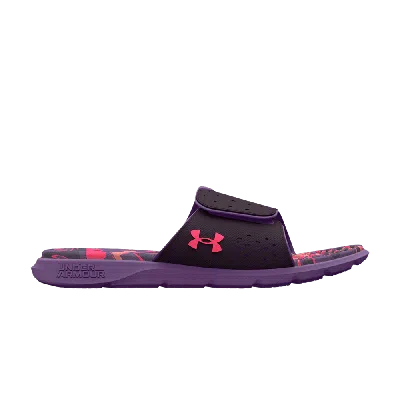 Pre-owned Under Armour Wmns Ignite 7 Graphic Footbed Slide 'tux Purple Marble'