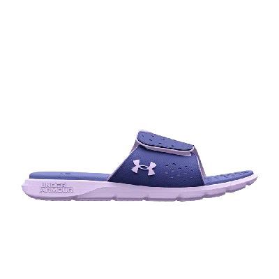 Pre-owned Under Armour Wmns Ignite Pro Slide 'baja Blue Nebula Purple'