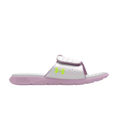 Pre-owned Under Armour Wmns Ignite Pro Slide 'distant Grey Purple Ace'