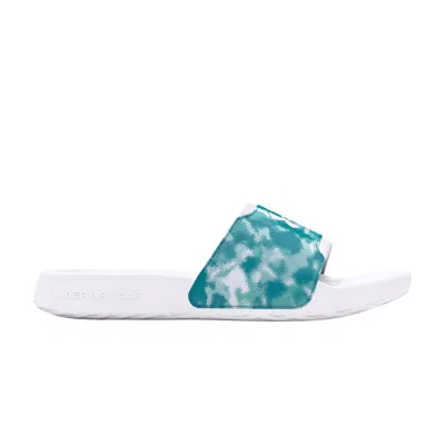 Pre-owned Under Armour Wmns Ignite Select Graphic Slide 'white Turquoise Tie-dye'