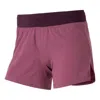 Under Armour (wmns)  5 Launch Shorts 'red' In Burgundy