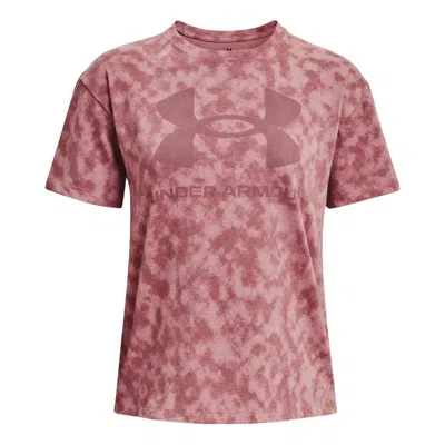 Under Armour (wmns)  Big Logo Heavyweight T-shirt 'pink' In Multi