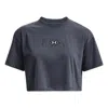 Under Armour (wmns)  Branded Logo Crop T-shirt 'storm Grey' In Gray