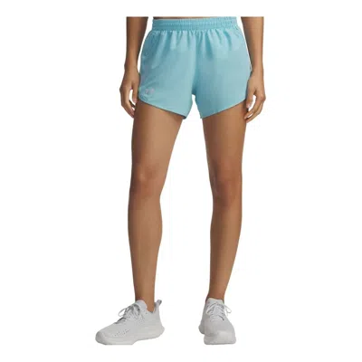 Under Armour (wmns)  Fly-by 3"" Shorts Asia Sizing 'blue Haze Reflective'