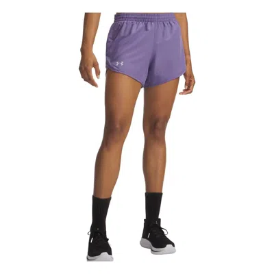 Under Armour (wmns)  Fly-by 3"" Shorts Asia Sizing 'purple Luxe Reflective'