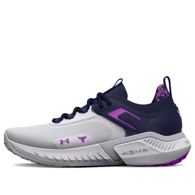Under Armour (wmns)  Project Rock 5 Disrupt Training Shoes 'white Midnight Navy' In Gray