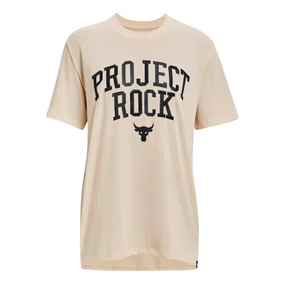 Under Armour (wmns)  Project Rock Heavyweight Campus T-shirt 'peach Puff' In Neutral