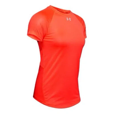 Under Armour (wmns)  Qualifier Hexdelta Round-neck Red In Orange